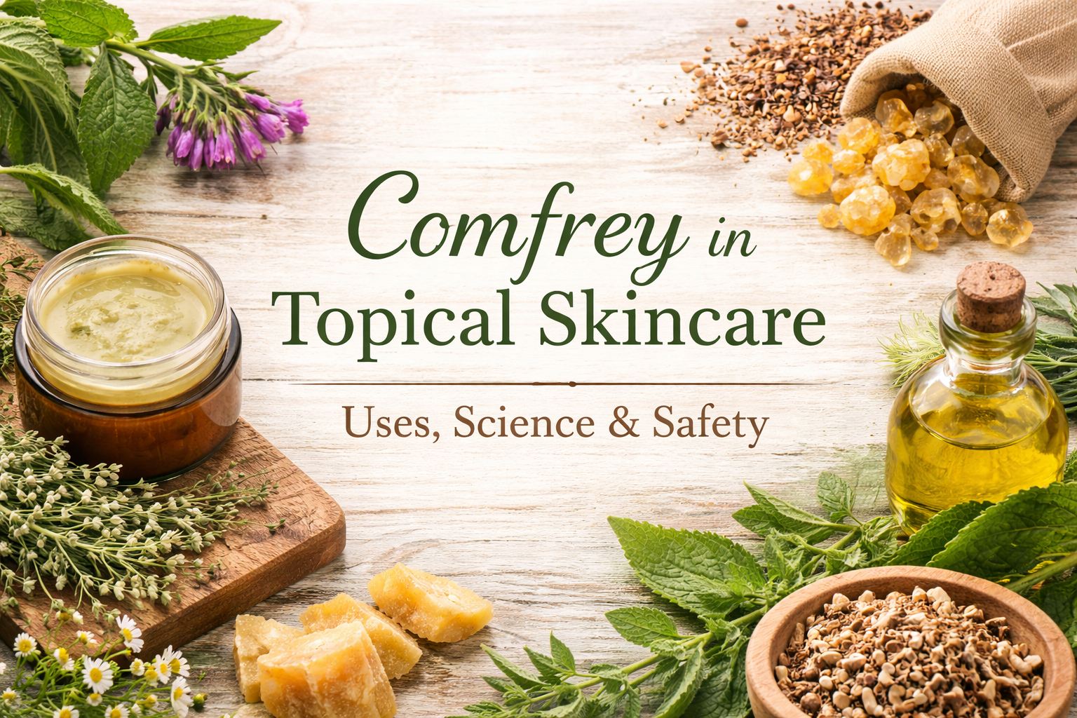 Comfrey in Topical Skincare: Uses, Science, Safety & History