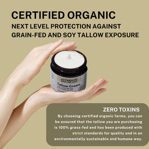 certified organic tallow skin cream for sensitive skin