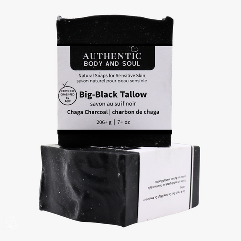 Activated  Charcoal Organic Tallow Soap with Chaga