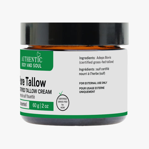 Pure Tallow Balm UNSCENTED, Certified Grass-Fed