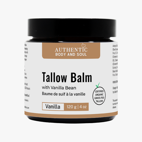 whipped tallow balm with vanilla bean