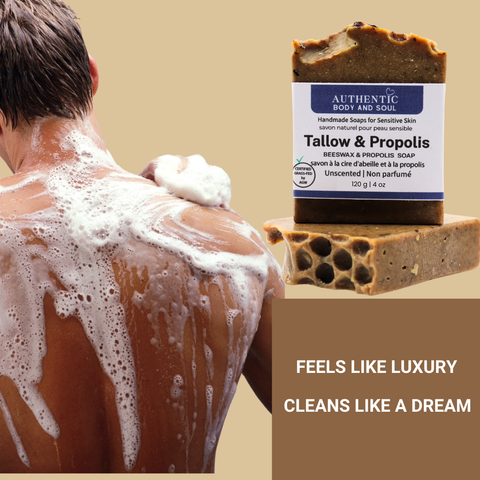 Tallow and Propolis Soap (Unscented)