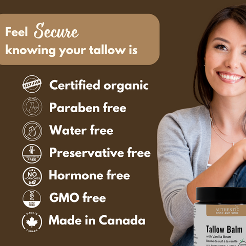 pure tallow skin cream with vanilla bean